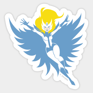 Goddess in flight Sticker